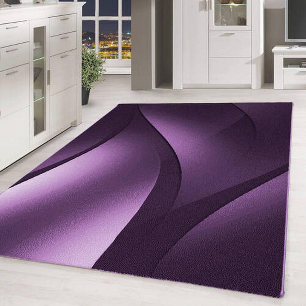 Thumbnail - Novel Webteppich Plus, Lila, Textil, Abstraktes, rechteckig, 140x200 cm, Oeko-Tex® Standard 100, pflegeleicht, Teppiche ...