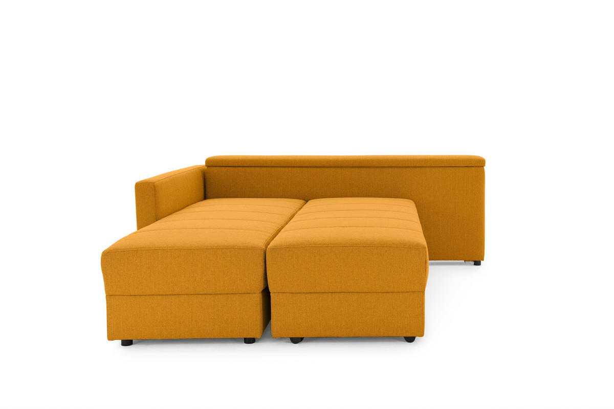 ECKSOFA LOOKS III Gelb Webstoff  - Gelb/Schwarz, Design, Kunststoff/Textil (287/229cm) - LOOKS by W.Joop