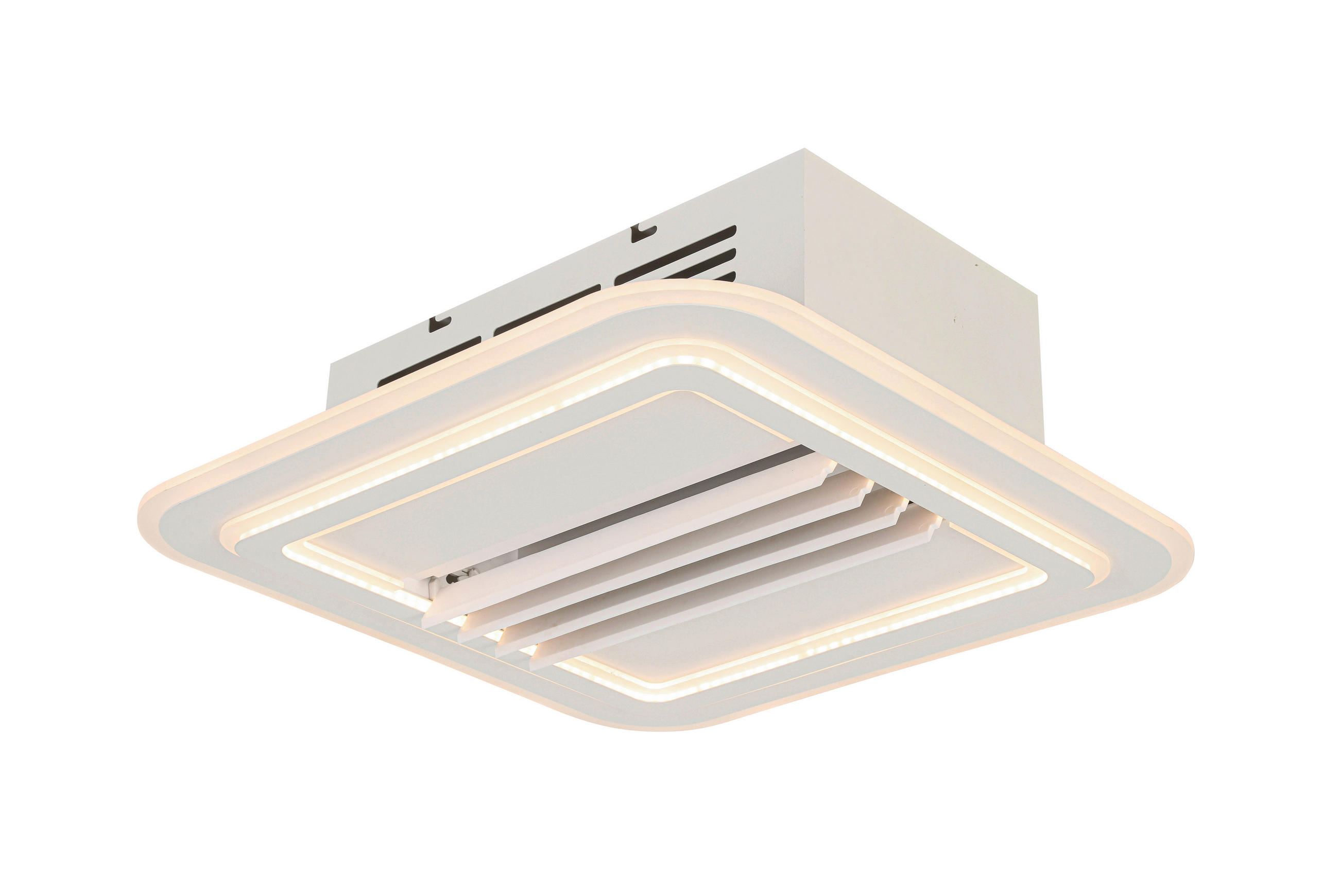 MENNYEZETI VENTILÁTOR - fekete/fehér, Basics, műanyag/fém (50/50/16cm) - Mican