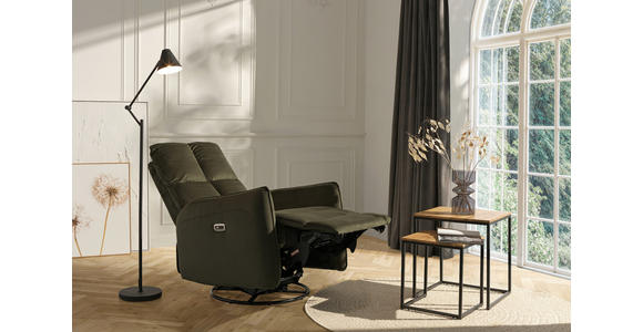 RELAXSESSEL in Metall, Textil Grün  - Schwarz/Grün, Design, Textil/Metall (81/110/95cm) - Carryhome