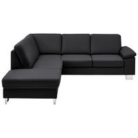 ECKSOFA  in Echtleder Anthrazit  235/248 cm  - Anthrazit/Alufarben, Design, Leder/Metall (235/248cm) - Beldomo Premium