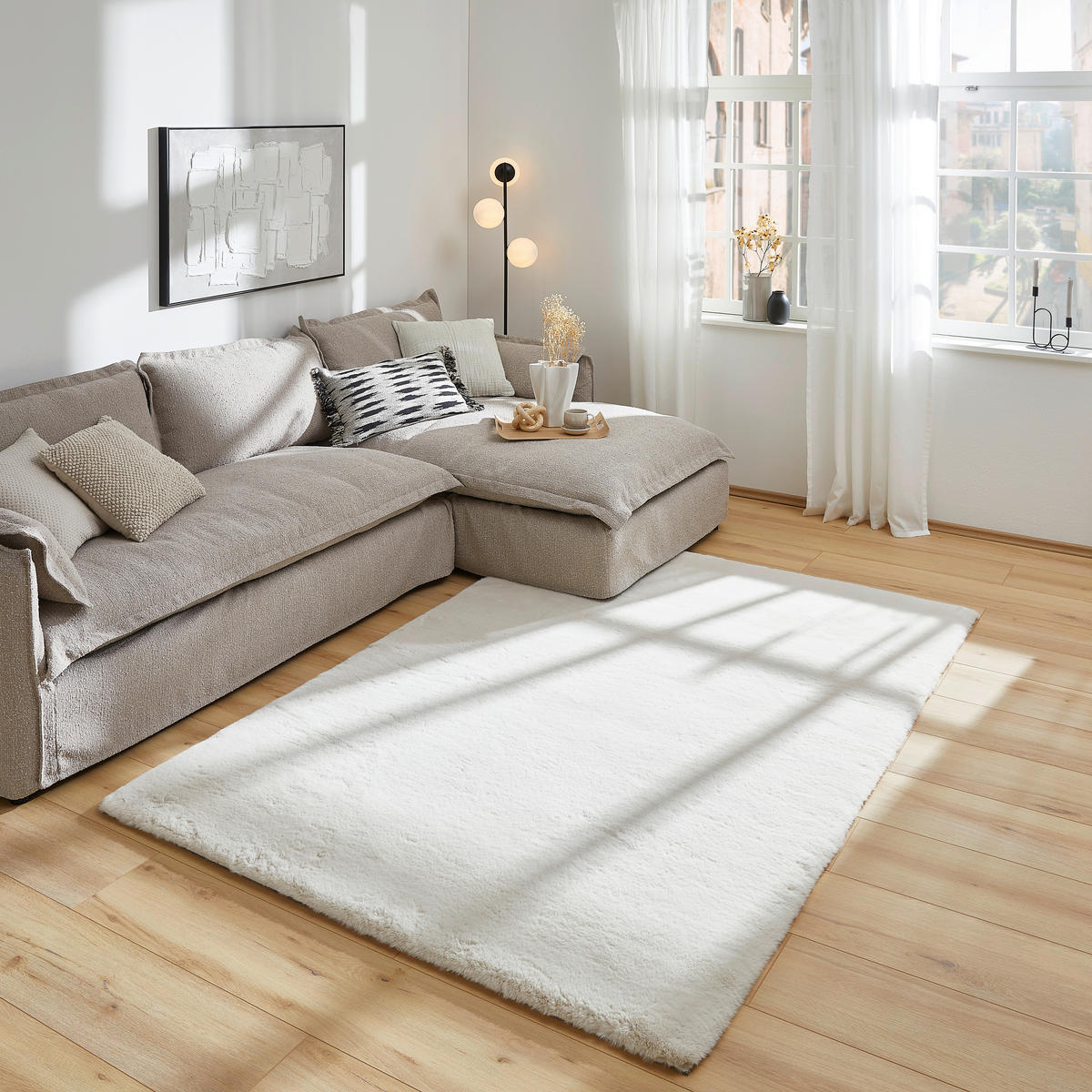 HOCHFLORTEPPICH 120/160 cm Lhasa Hellbraun  - Hellbraun, Design, Textil (120/160cm) - Novel