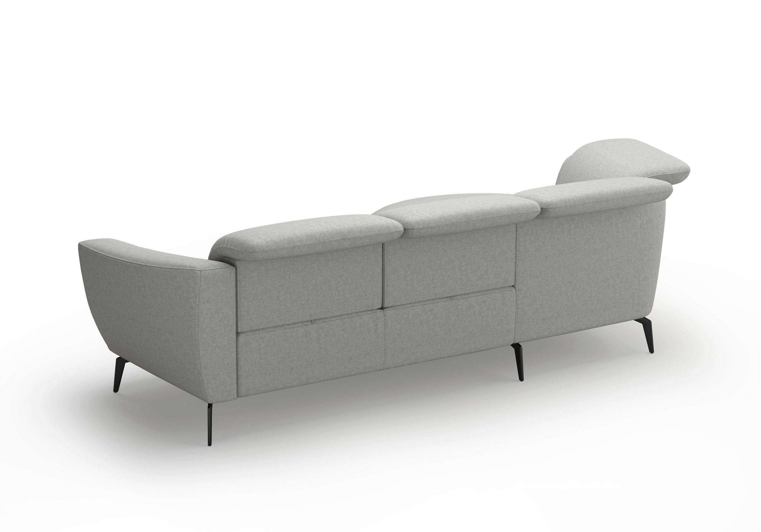 Thumbnail - Sit & More Ecksofa ZOE E, Hellgrau, Textil, 5-Sitzer, Ottomane links, L-Form, 309x199 cm, Goldenes M, Oeko-Tex® Standard...