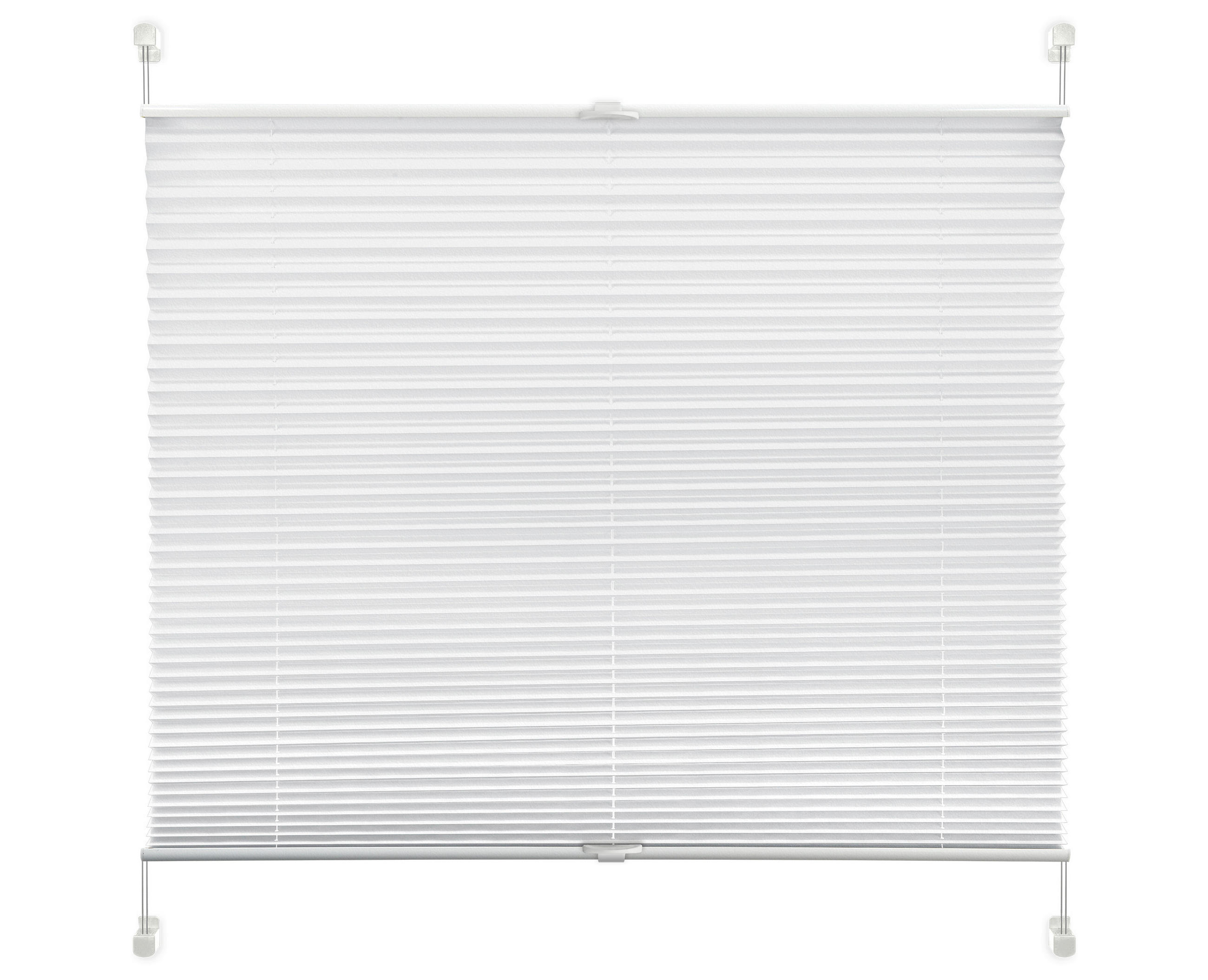 Plissee Solid Crash Weiß B: 90 Cm, Ohne Bohren/verspannt