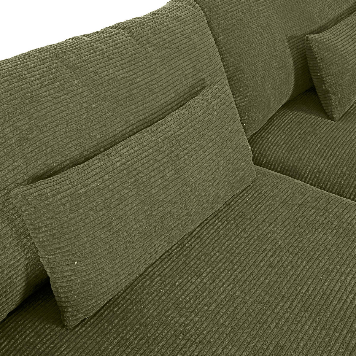 NAGY KANAPÉ textil sötétzöld  - fekete/sötétzöld, Konventionell, műanyag/textil (260/66/115cm) - MID.YOU