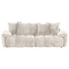 BIGSOFA in Chenille Beige  - Beige/Schwarz, Design, Kunststoff/Textil (265/67/130cm) - home24