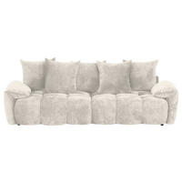 BIGSOFA in Chenille Beige  - Beige/Schwarz, Design, Kunststoff/Textil (265/67/130cm) - home24