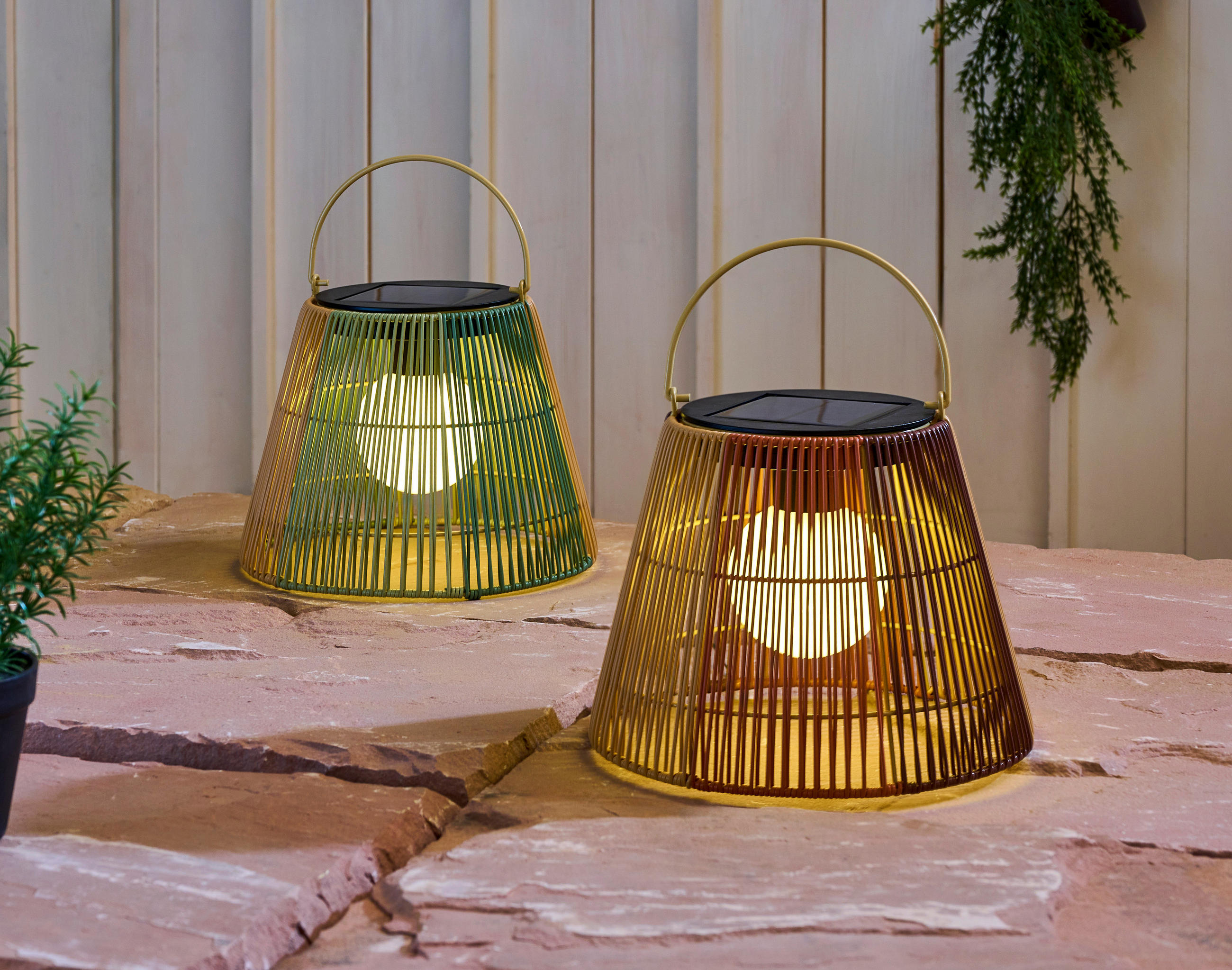 LAMPĂ SOLARĂ  - verde, Design, plastic/metal (28/22cm) - Ambia Home