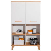 REGAL  94,8/159/39,9 cm Weiss, Eichefarben  - Weiss/Eichefarben, Konventionell, Holz/Holzwerkstoff (94,8/159/39,9cm) - Paidi