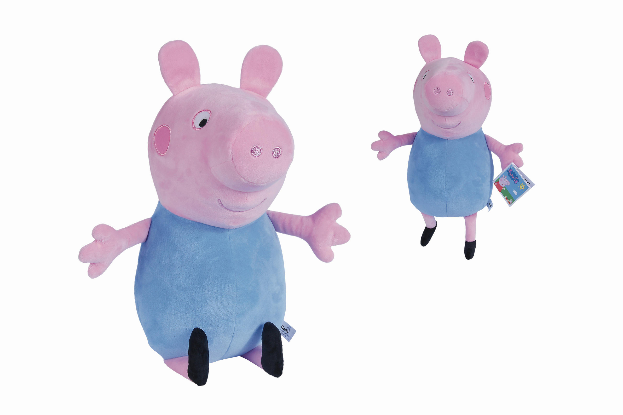 PLÜSCHTIER Peppa Pig Schorsch  - Blau/Pink, Basics, Kunststoff/Textil (18/18/31cm) - Simba