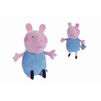PLÜSCHTIER Peppa Pig Schorsch  - Blau/Pink, Basics, Kunststoff/Textil (18/18/31cm) - Simba