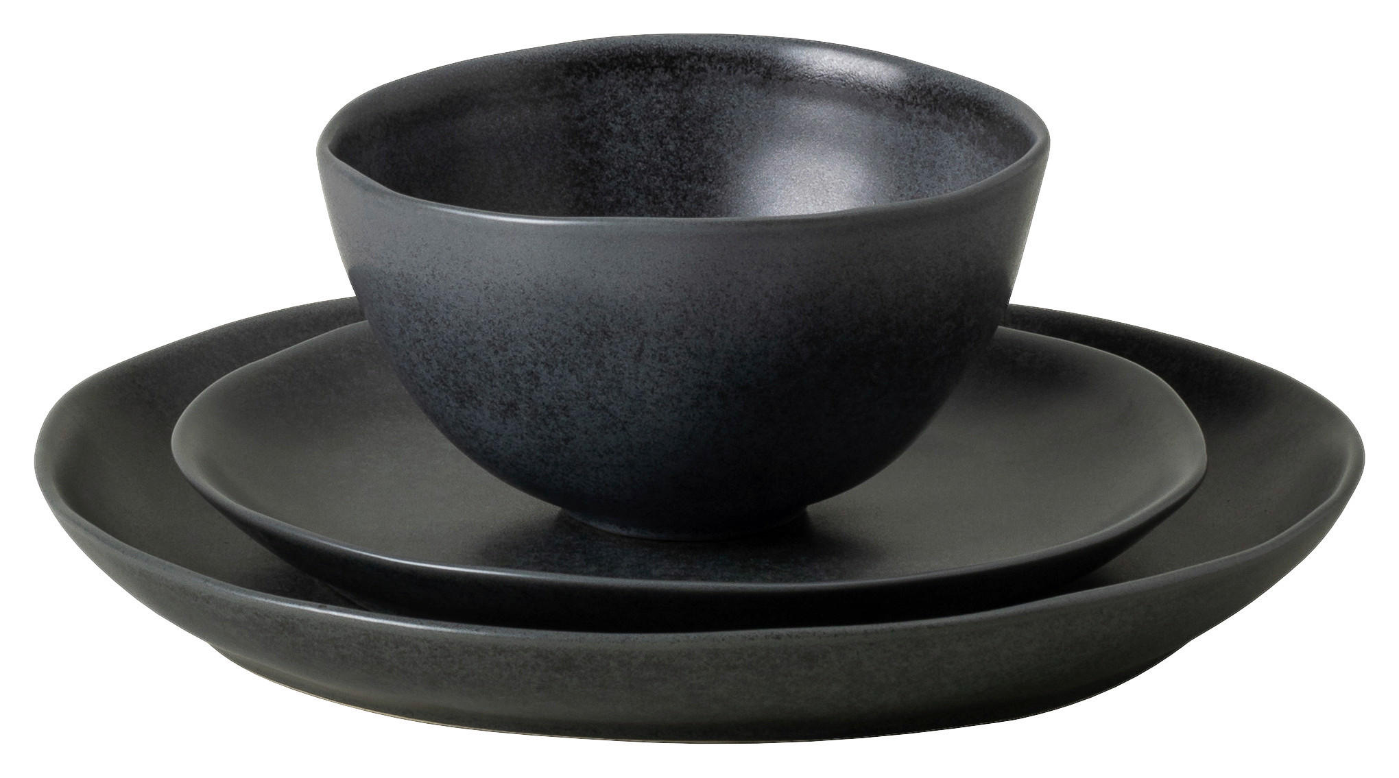 KOMBISERVICE Schwarz LIVIA 3-teilig 1 Personen  - Schwarz, Basics, Keramik - Costa Nova