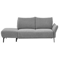 RÉCAMIERE  in Chenille Grau  - Schwarz/Grau, KONVENTIONELL, Textil/Metall (206/90/92cm) - Elegando