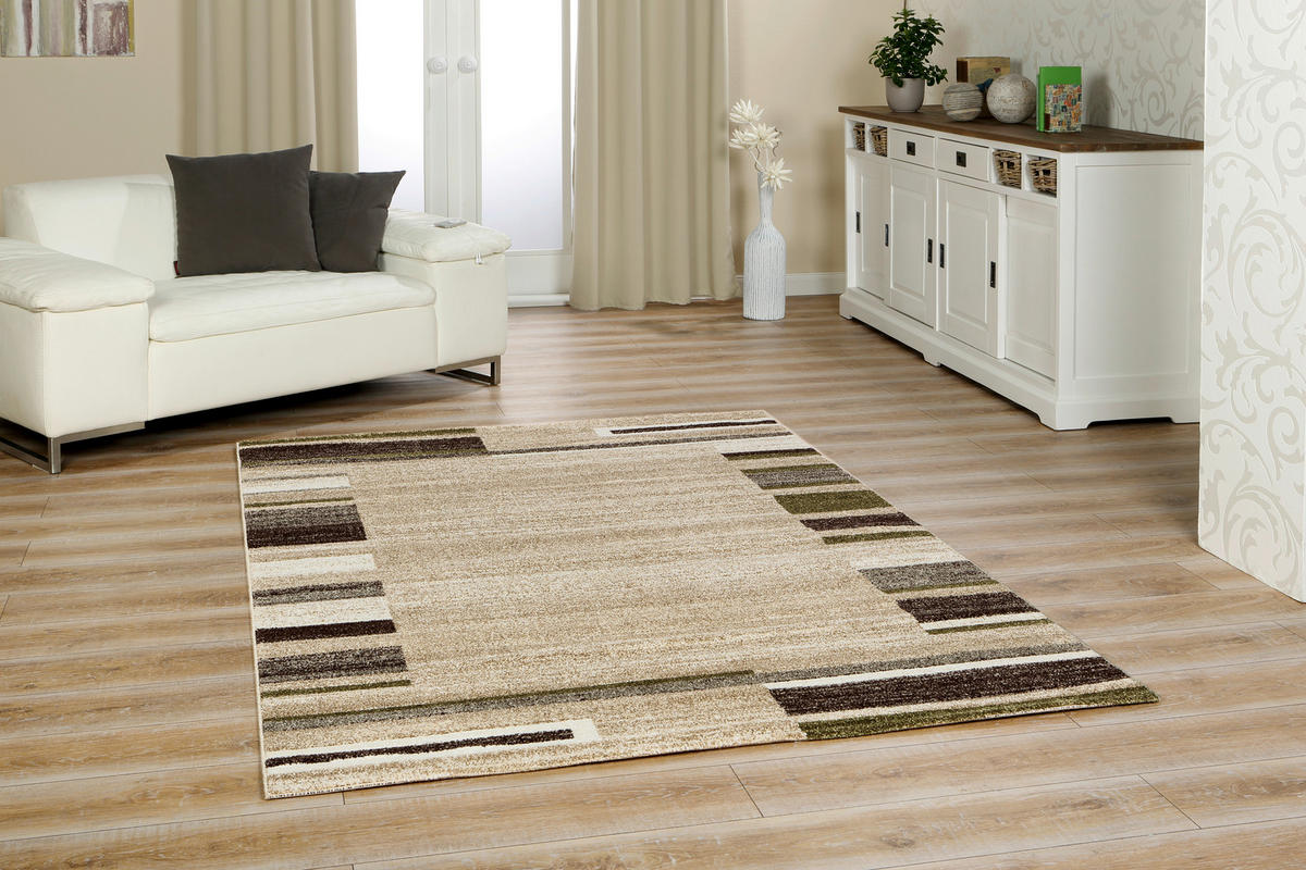 WEBTEPPICH  Wohnzimmer 60/110 cm Beige, Grün  - Beige/Grün, Design, Textil (60/110cm) - Novel