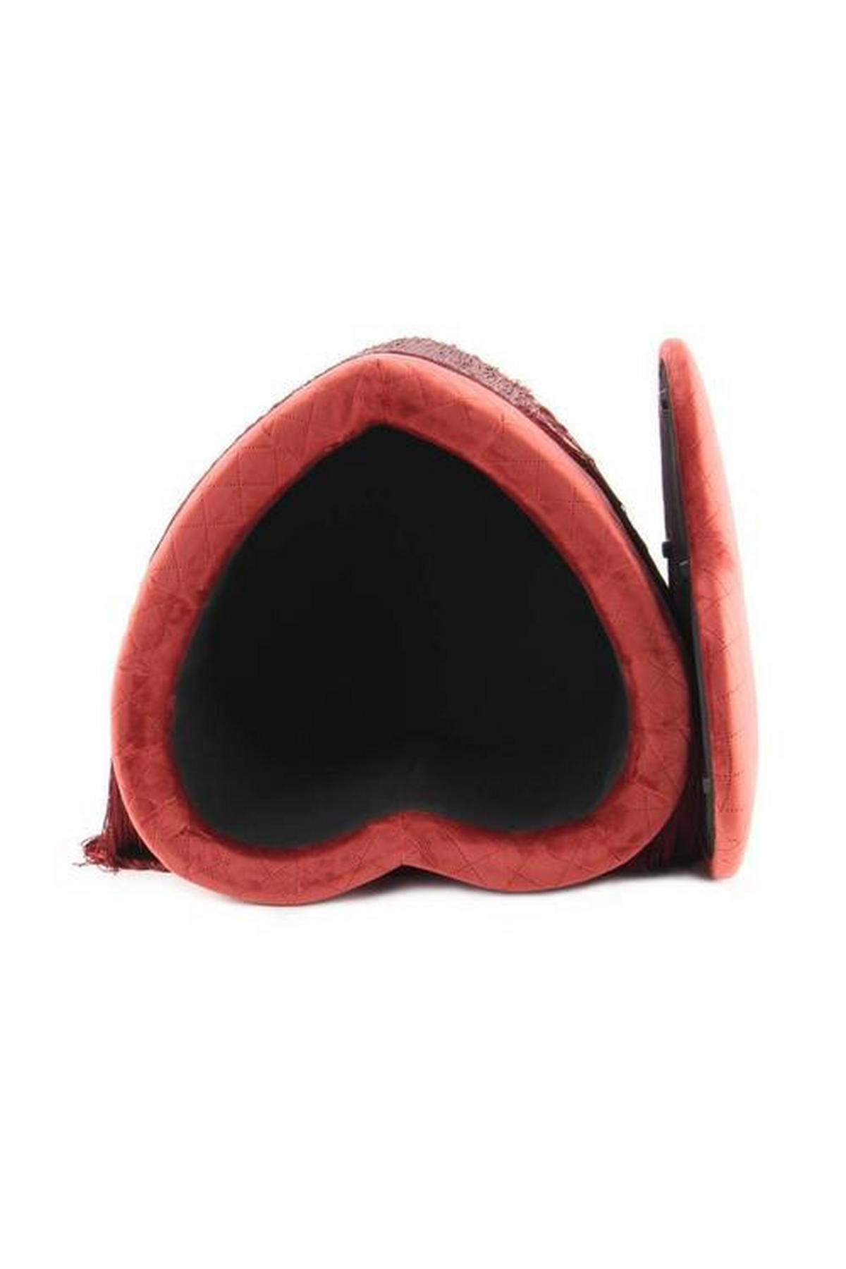 TABURET, dřevo, plast, textil, kompozitní dřevo, 43/42/48 cm - bordeaux, Basics, dřevo/kompozitní dřevo (43/42/48cm)