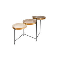 PRÍRUČNÝ STOLÍK, krémová, čierna - čierna/krémová, Basics, kov (96,5/60,5/30,5cm)