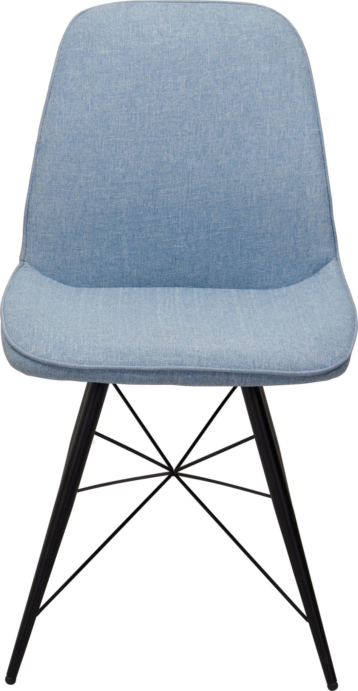 STOLICA  crna, svijetlo plava  metal, tekstil      - crna/svijetlo plava, Design, metal/tekstil (60/86/58cm) - Hom`in