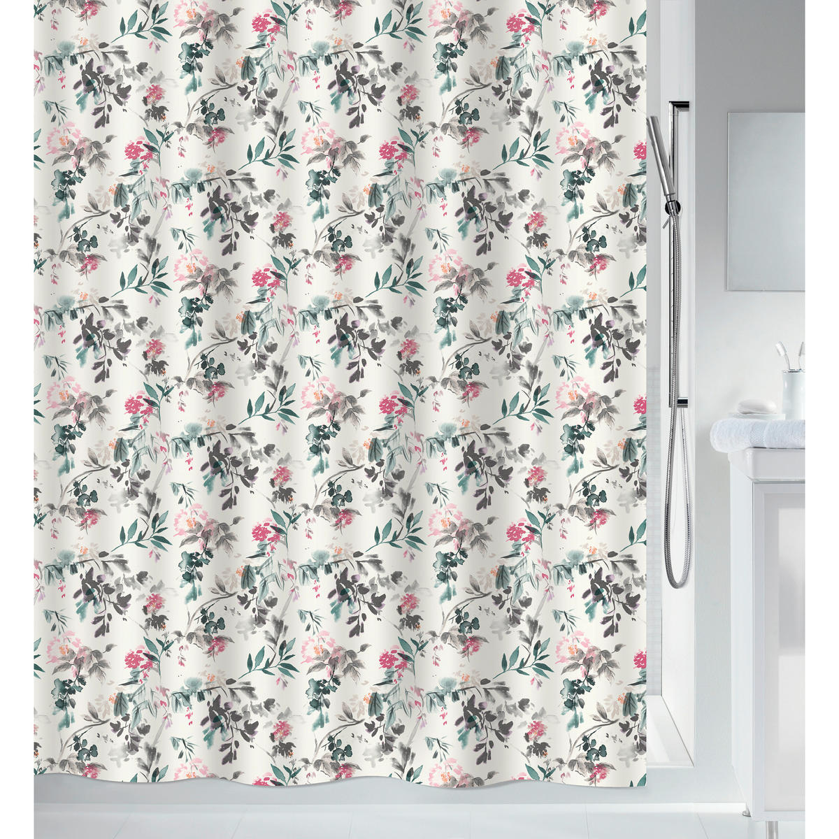 DUSCHVORHANG JINZO 180/200 cm  - Multicolor, Basics, Textil (180/200cm) - Spirella