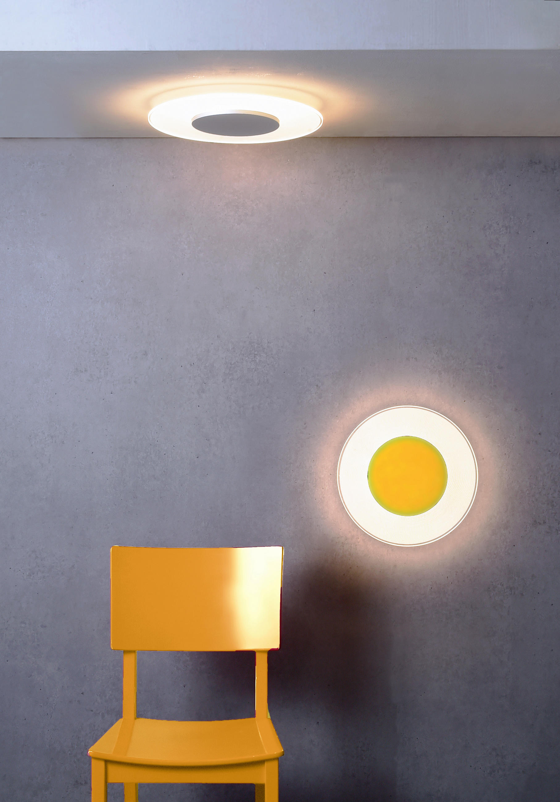 LED-DECKENLEUCHTE Zaniah 42/42/4,5 cm   - Gelb, KONVENTIONELL, Kunststoff/Metall (42/42/4,5cm)