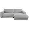ECKSOFA in Cord Grau  - Schwarz/Grau, Design, Kunststoff/Textil (270/190cm) - Lomoco