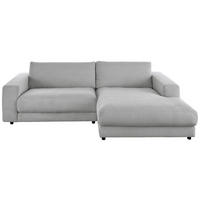 ECKSOFA in Cord Grau  - Schwarz/Grau, Design, Kunststoff/Textil (270/190cm) - Lomoco