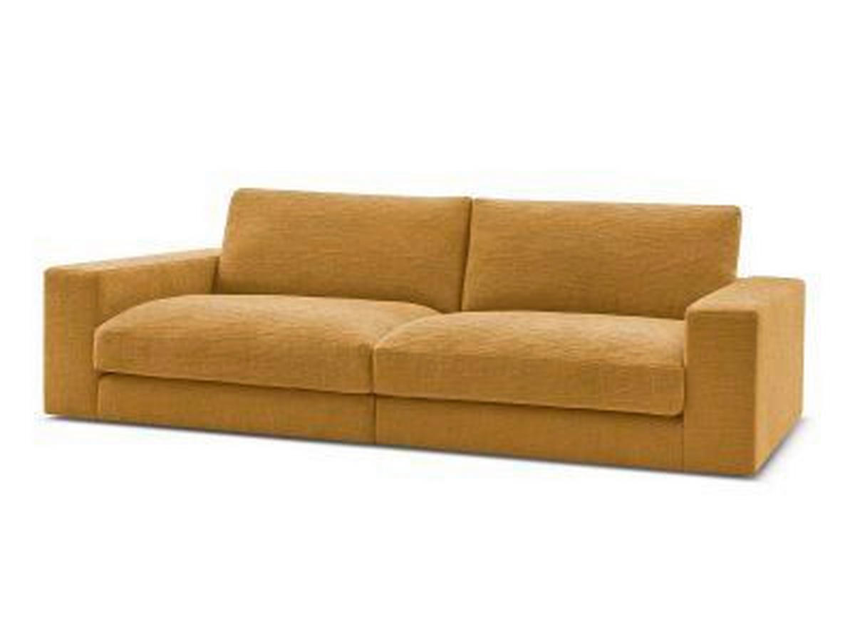 3-SITZER-SOFA LEONARD Struktur Gelb  - Gelb/Schwarz, MODERN, Kunststoff/Textil (234/77/109cm)