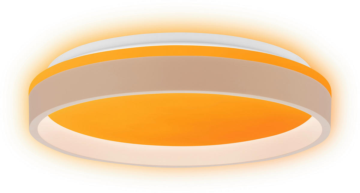 LED-DECKENLEUCHTE Aurie Glow 39/8 cm   - Beige, KONVENTIONELL, Kunststoff (39/8cm) - Briloner