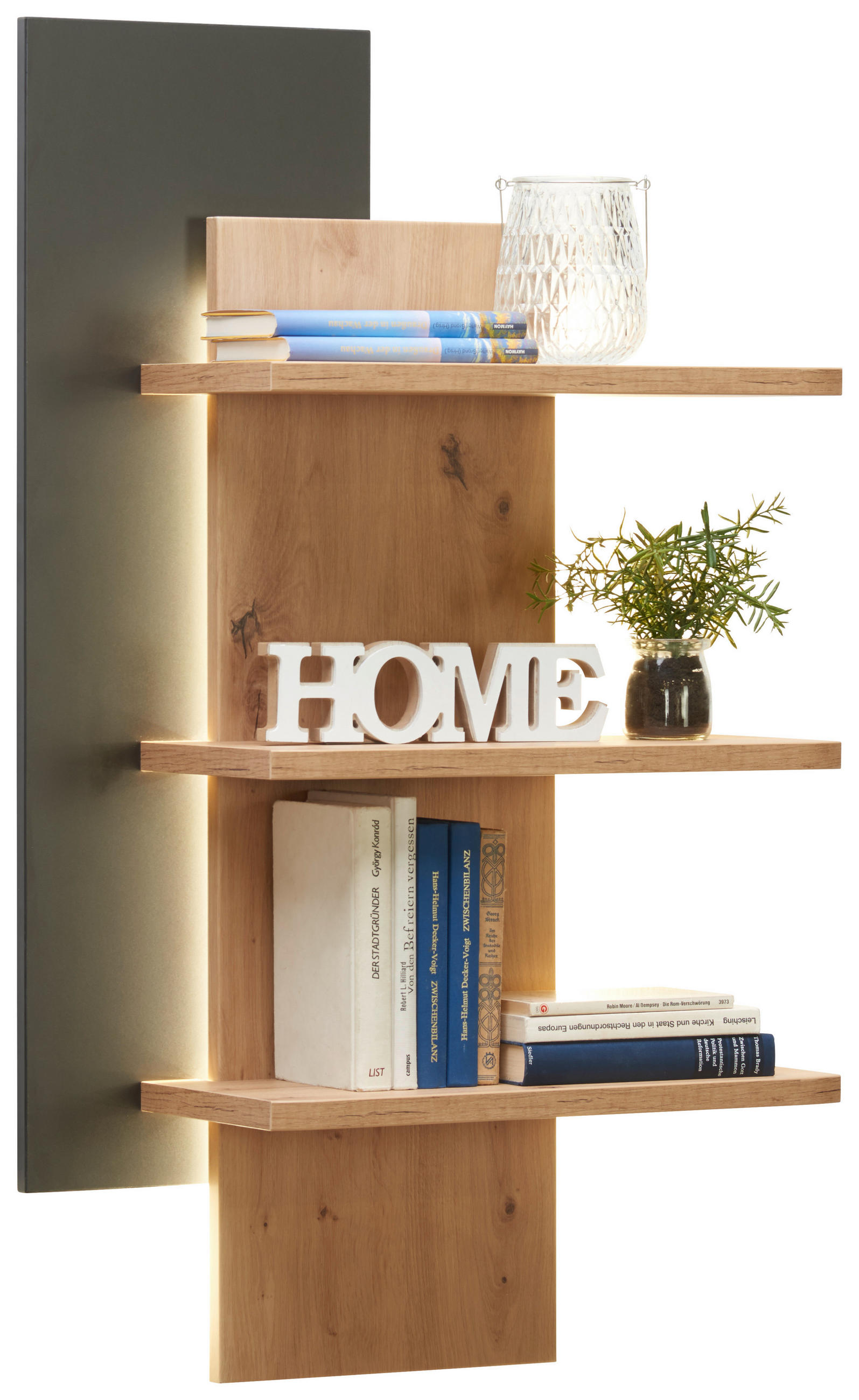 WANDPANEEL Anthrazit, Eichefarben  60/104/25 cm  - Eichefarben/Anthrazit, Design, Holzwerkstoff (60/104/25cm) - Ti'me