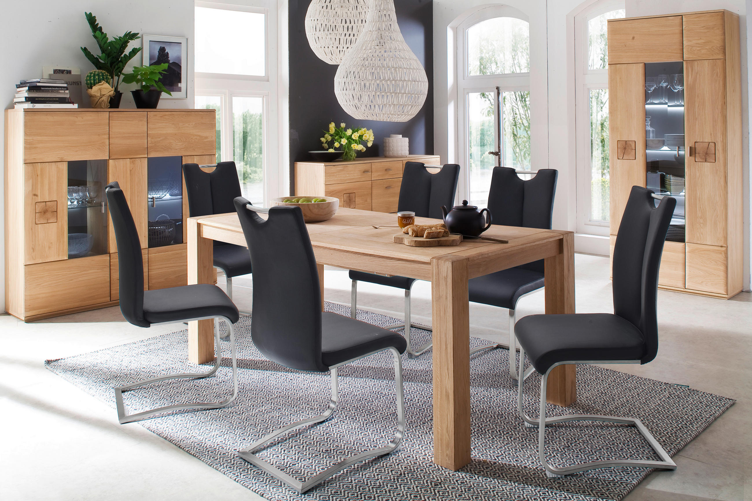MATBORD i trä, trämaterial 180-230/90/78 cm   - ekfärgad, Design, trämaterial/trä (180-230/90/78cm) - Livetastic