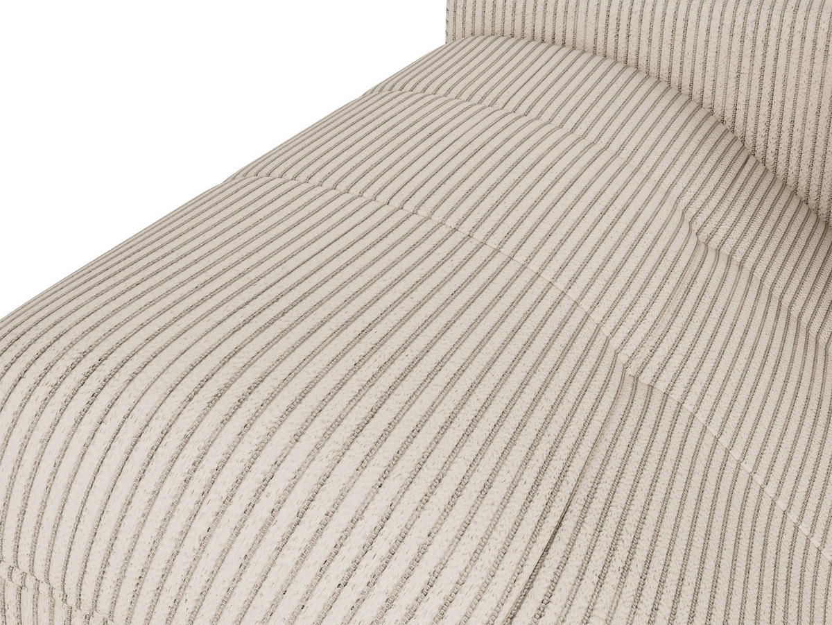 ECKSOFA Creme  - Creme/Schwarz, Design, Textil (177/276cm) - MID.YOU