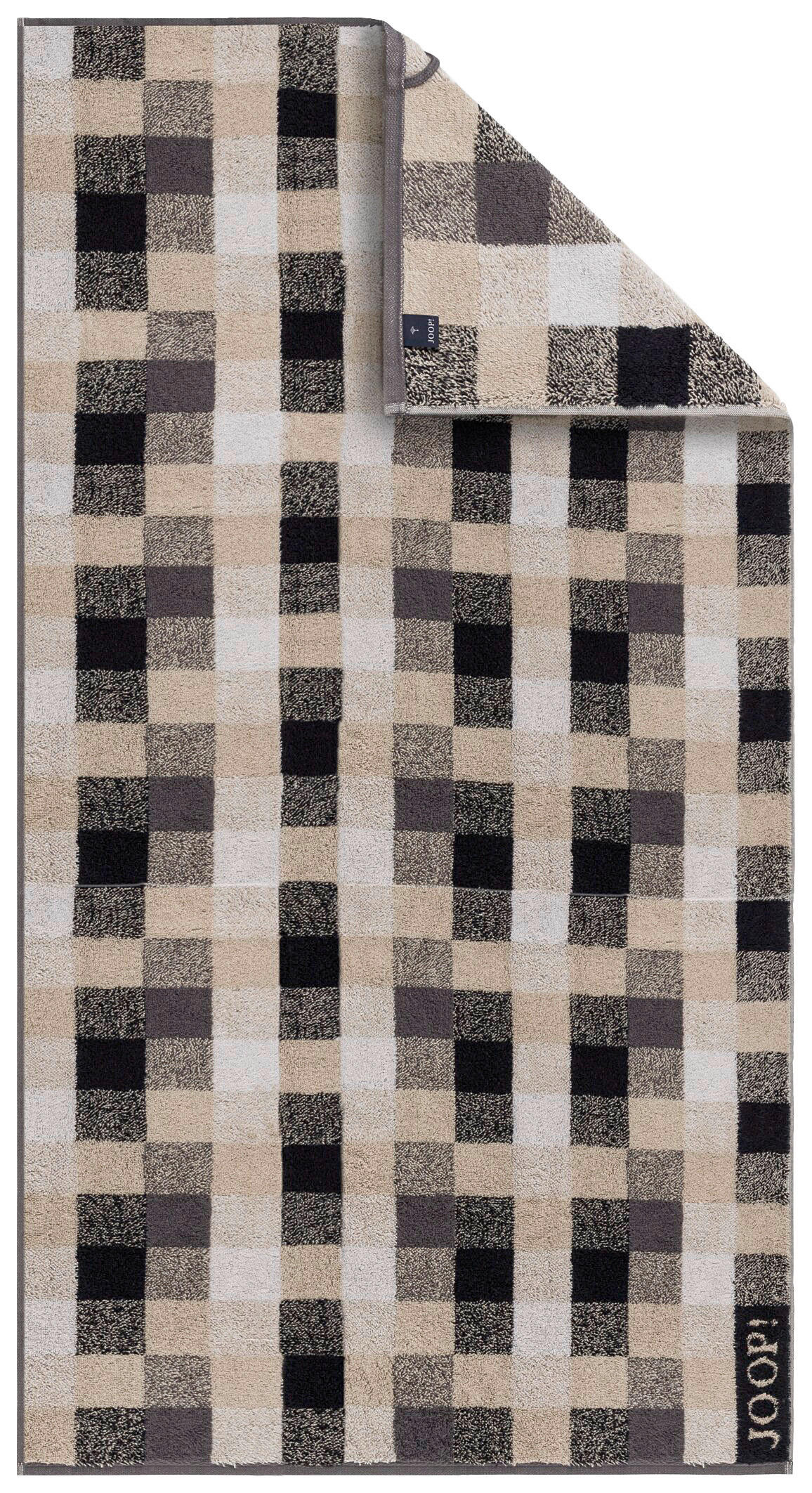 DUSCHTUCH 80/150 cm VIBE KARO  - Beige, Basics, Textil (80/150cm) - Joop!