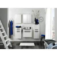 Baie  - alb/culoare stejar argintiu, Modern, piatră/material pe bază de lemn (60/54/47cm) - Held