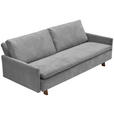 SCHLAFSOFA Flachgewebe Grau  - Eichefarben/Grau, KONVENTIONELL, Holz/Textil (220/85/98cm) - Carryhome