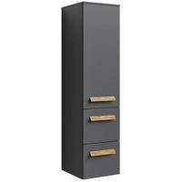 MIDISCHRANK 30/121/33 cm  - Eichefarben/Grau, Basics, Glas/Holz (30/121/33cm) - Dieter Knoll