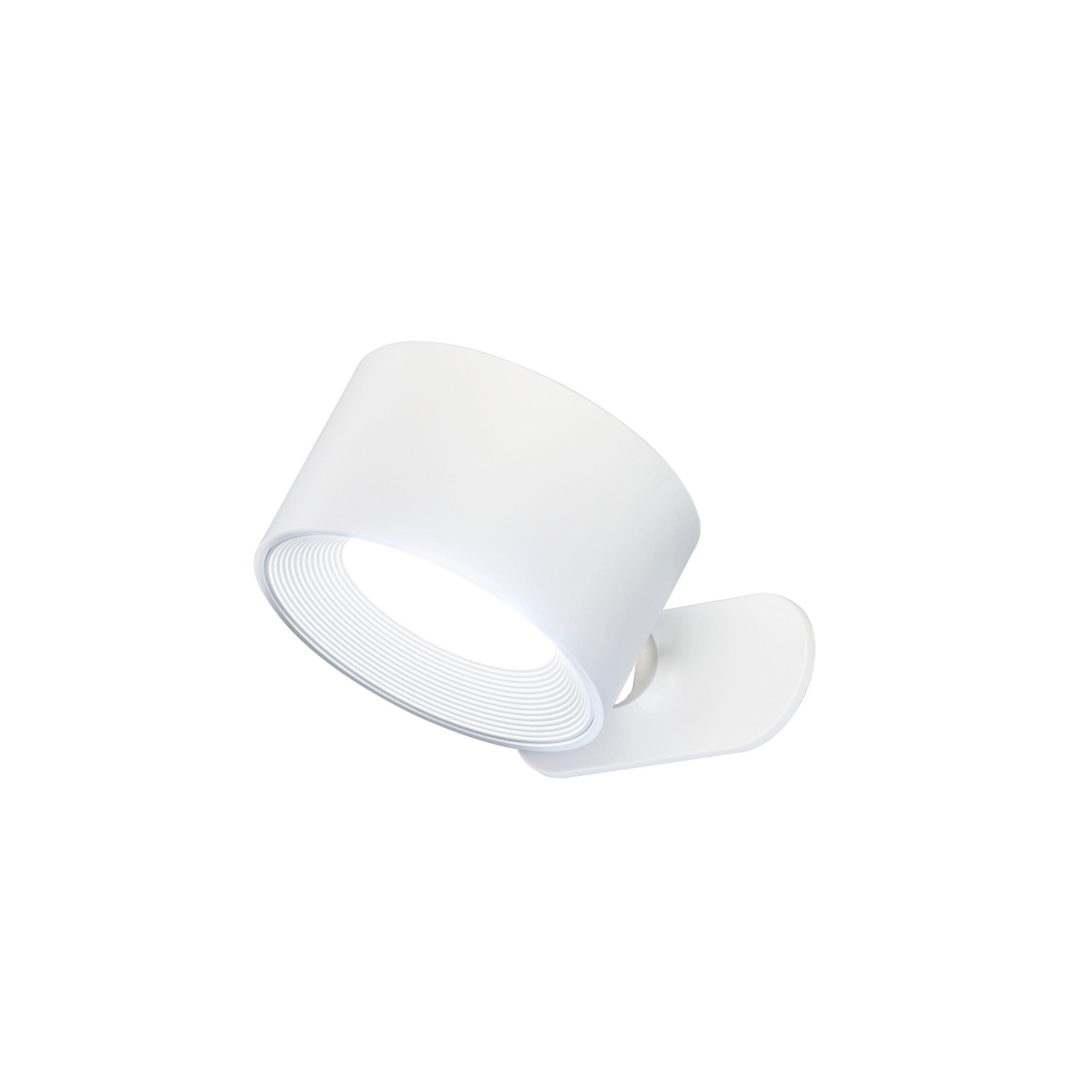 AKKU-WANDLEUCHTE - Weiss, Konventionell, Metall (4,5/8cm)