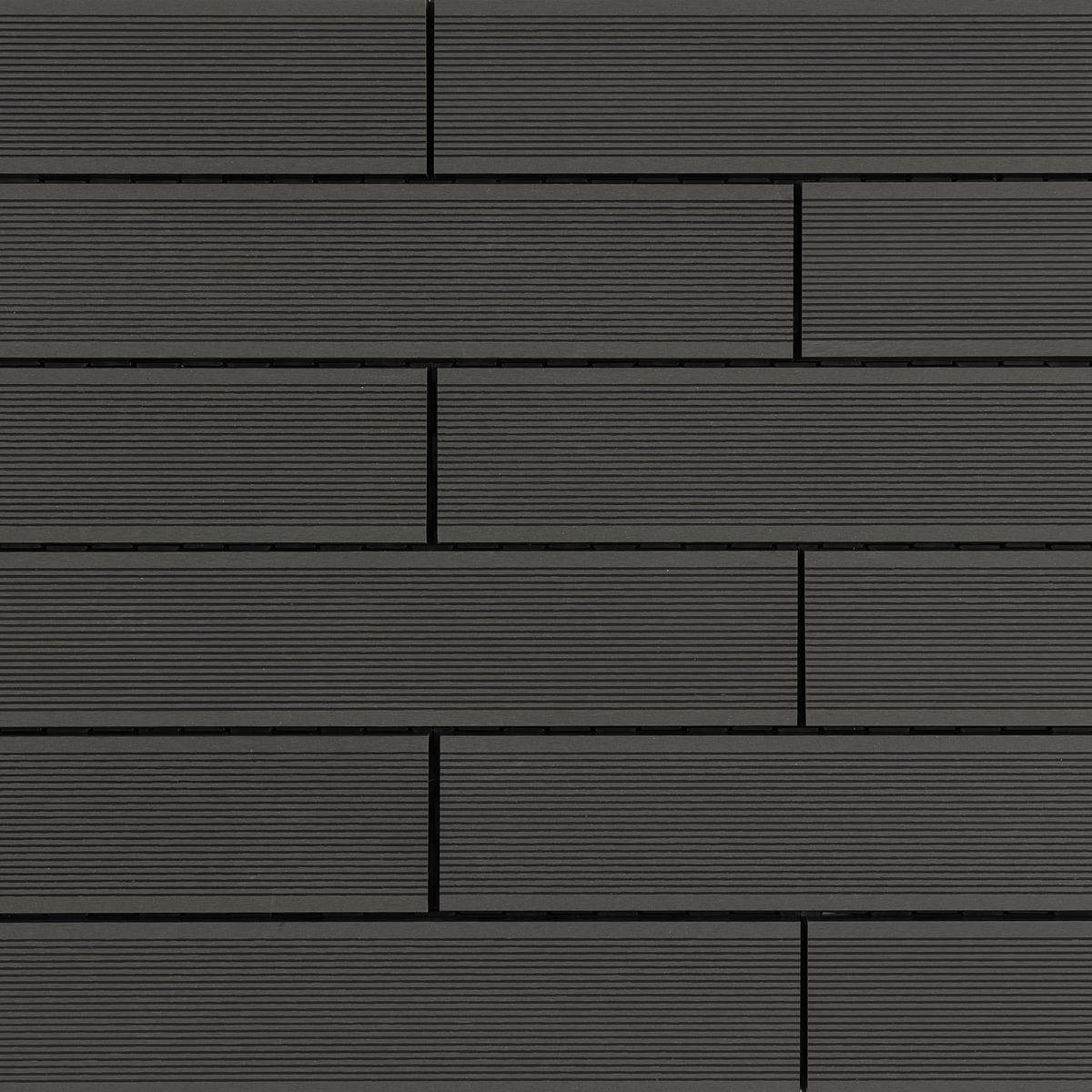 TERRASSENDIELE Schwarz 8 Stück  - Schwarz, Basics, Kunststoff (59,2/13,4/3,3cm) - Ambia Garden