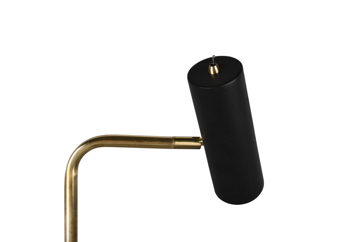 GOLVLAMPA MARLEY    - mässingsfärgad/svart, Design, metall (151/23/39cm) - Trio Leuchten