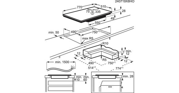 INDUKTIONSKOCHFELD DKEI8470IM  - Schwarz, Basics, Glas/Metall (77,7/4,9/51cm) - Dieter Knoll