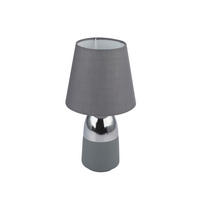STONA LAMPA EUGEN  - siva/bela, Osnovno, tekstil/metal (16/31cm)