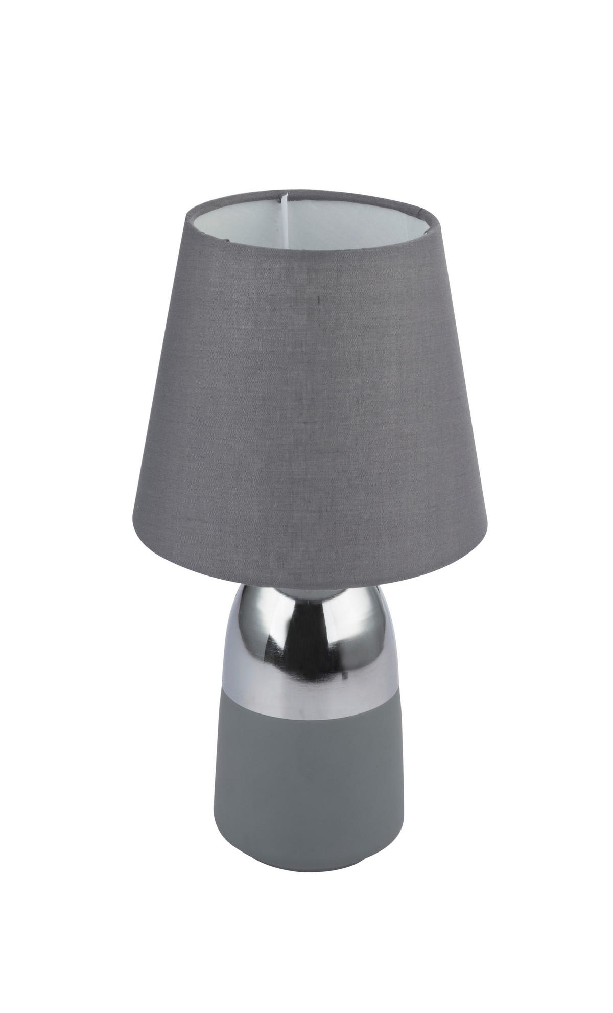 STONA LAMPA EUGEN  - siva/bela, Osnovno, tekstil/metal (16/31cm)