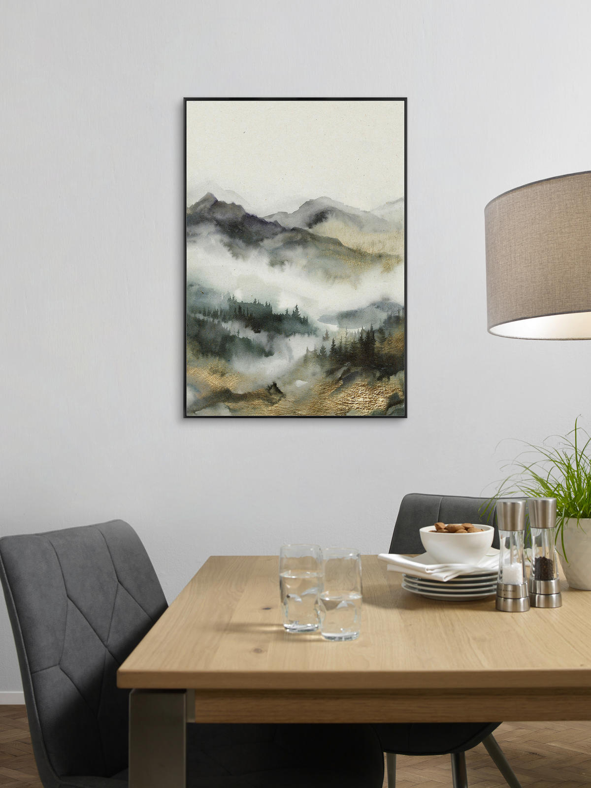 UMETNIŠKI POTISK  70/100 cm   - črna/večbarvno, Trend, umetna masa/tekstil (70/100cm) - Monee
