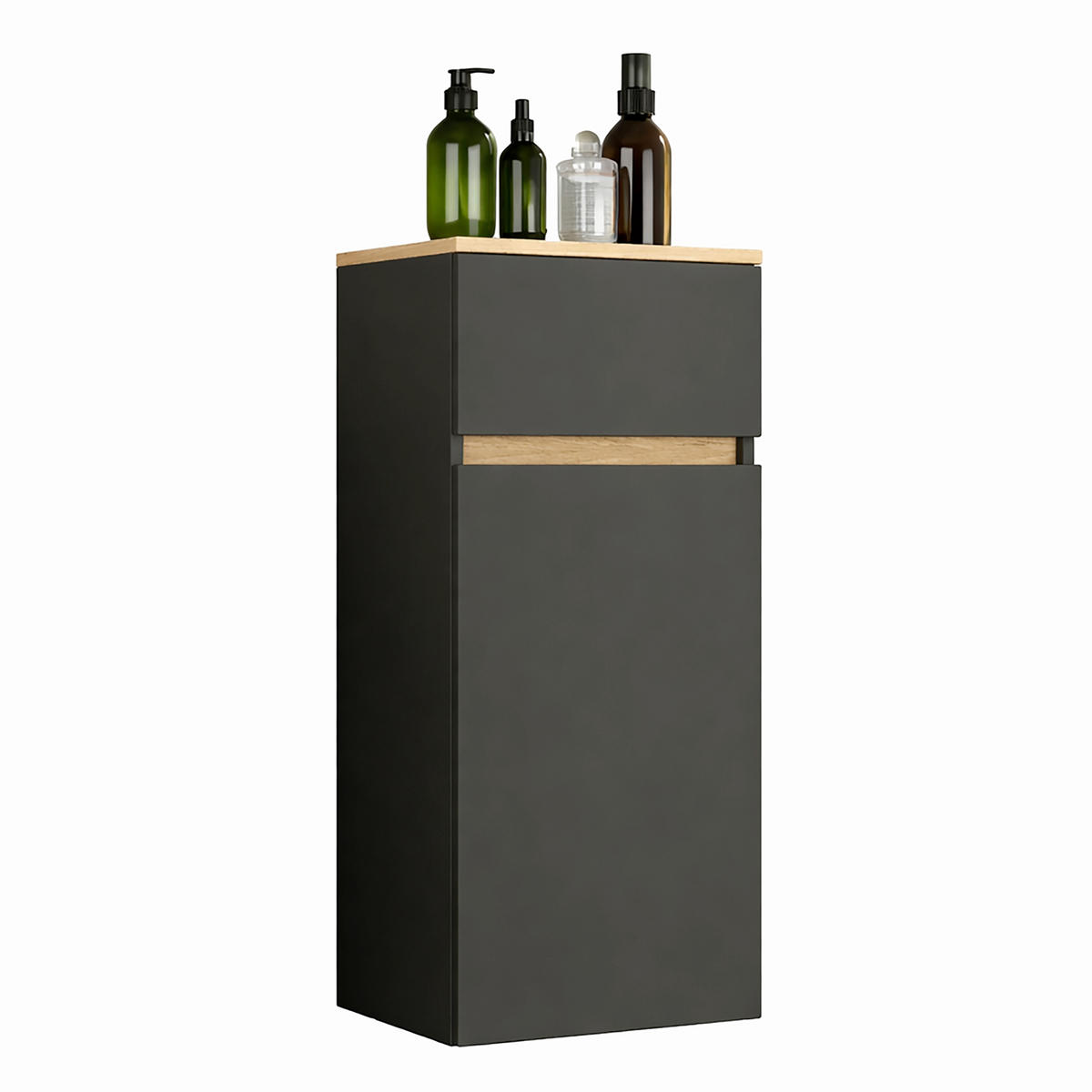 MIDISCHRANK 41/90/35 cm  - Honigeiche/Anthrazit, Trend, Holzwerkstoff (41/90/35cm) - MID.YOU