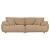 BIG SOFFA i plysch ljusbrun  - ljusbrun/svart, Modern, textil/plast (290/68/117cm) - MID.YOU