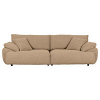 BIG SOFFA i plysch ljusbrun  - ljusbrun/svart, Modern, textil/plast (290/68/117cm) - MID.YOU
