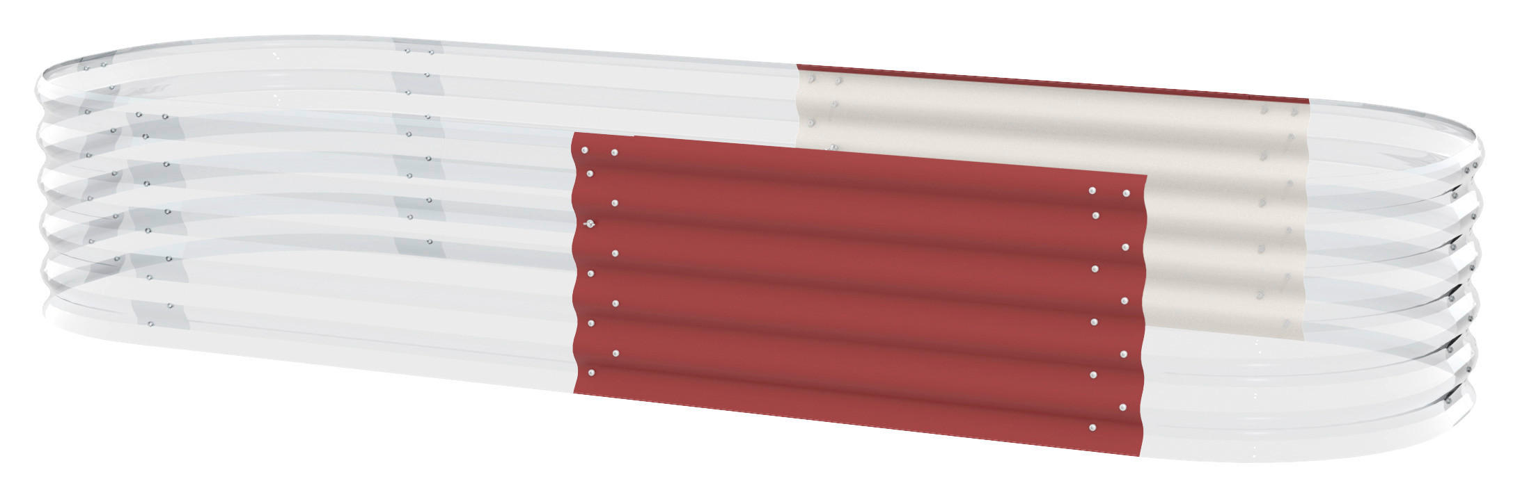 Hochbeet Vita 401 80x40,1x80 cm Oval Rot