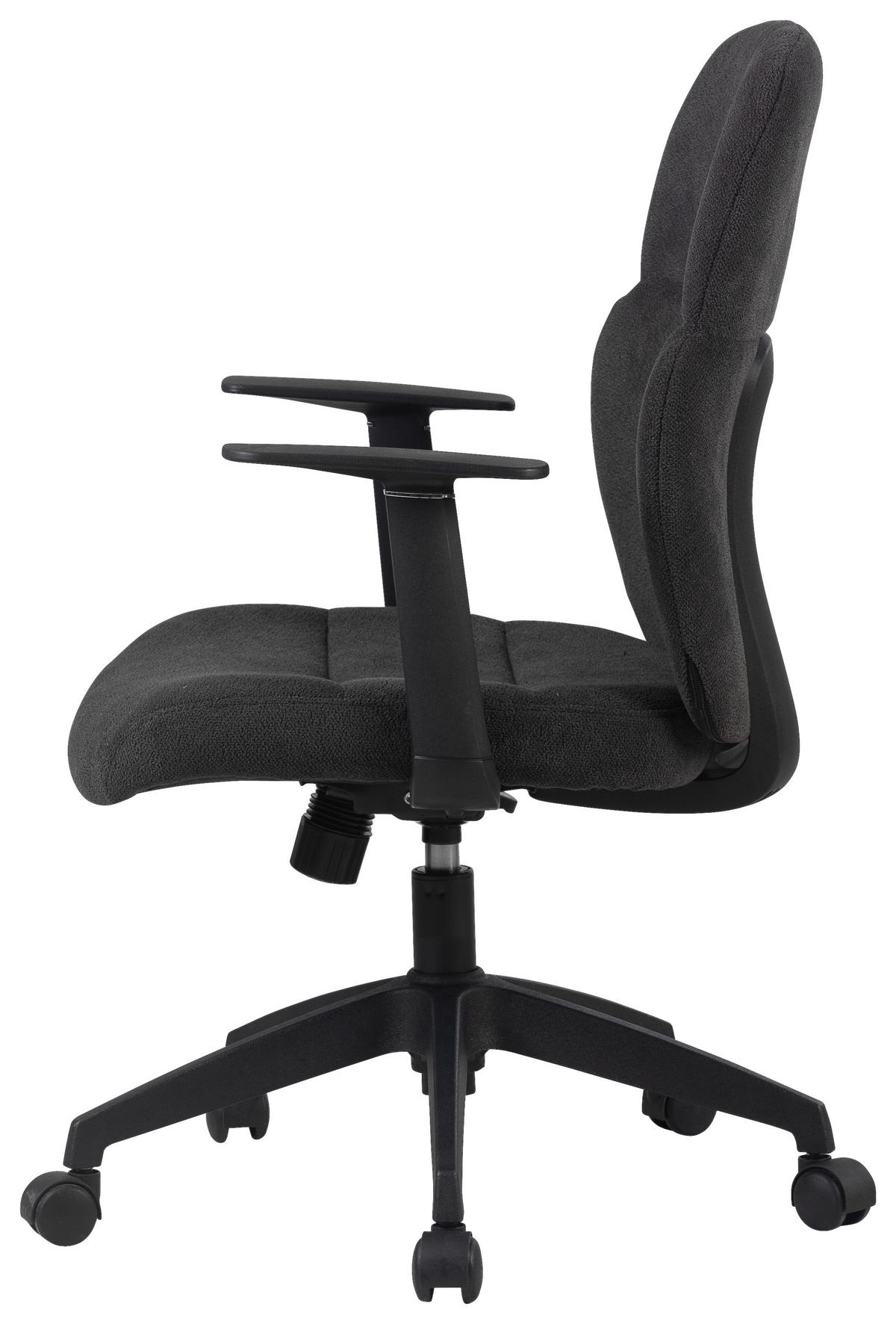 OTOČNÁ ŽIDLE, tkaná látka, černá - černá, Design, textil/plast (60/93,5-101/57cm) - Modante