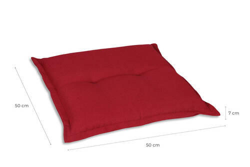 GARTENHOCKERAUFLAGE 2er-Set  - Kirschrot, Basics, Textil (50/7/50cm)