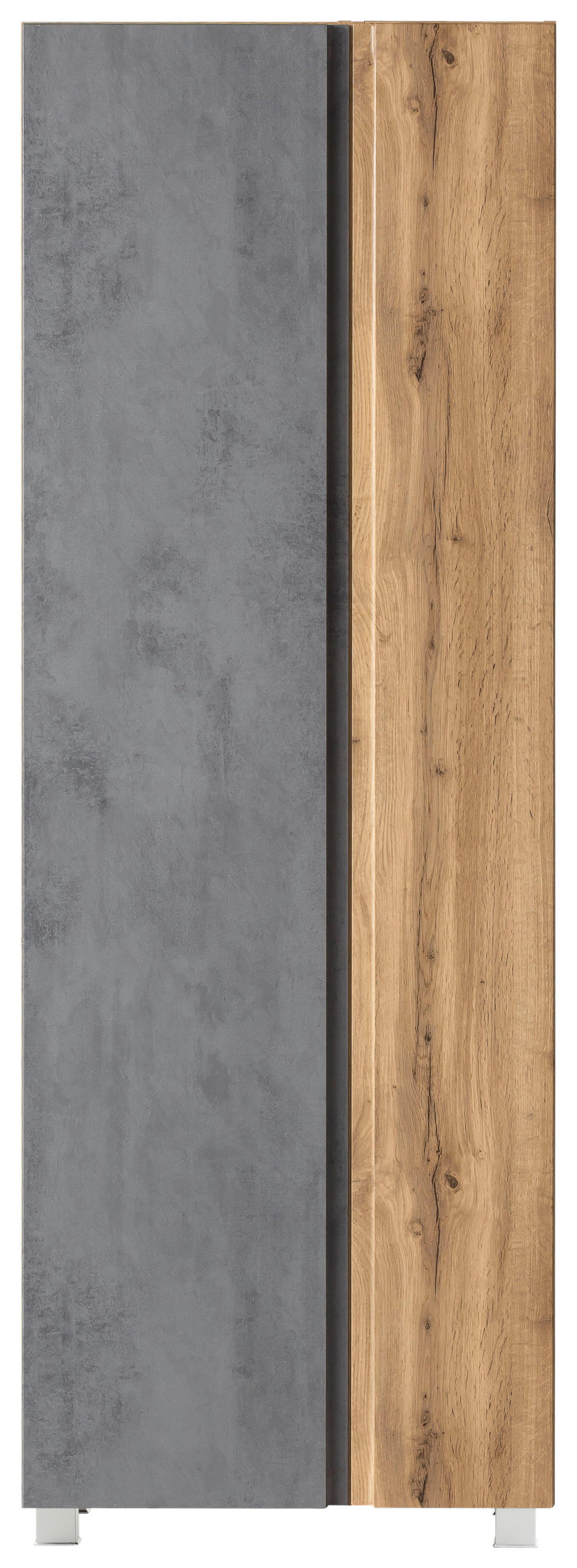 HOCHSCHRANK 65/180/35 cm  - Eiche Wotan/Hellgrau, Modern, Holzwerkstoff (65/180/35cm) - Held