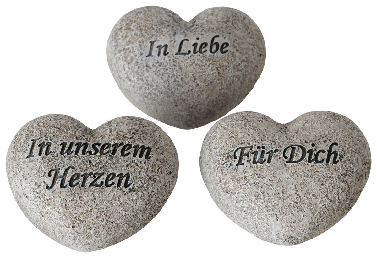 DEKOHERZ - Grau, Basics, Kunststoff (6/5/2,5cm)