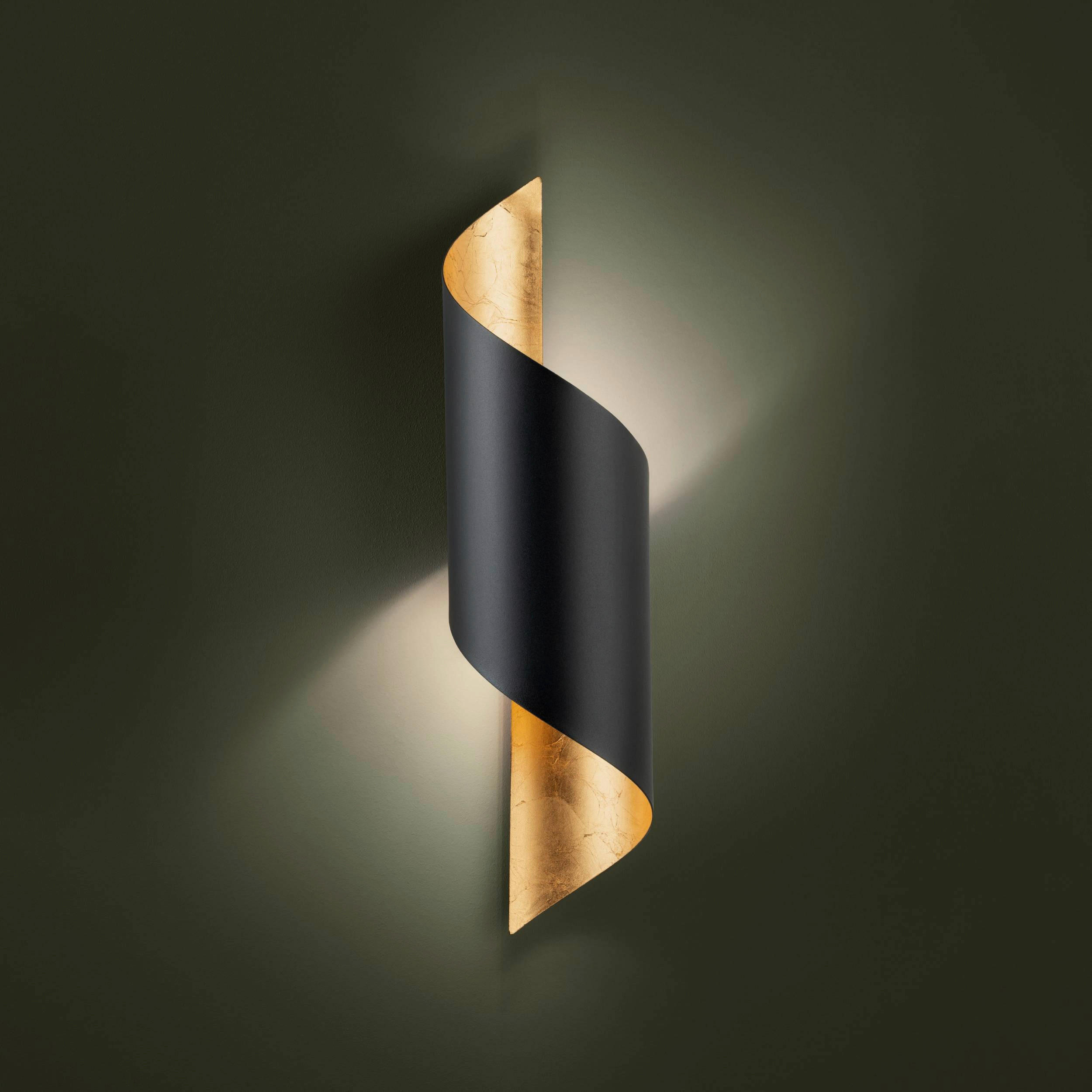 NÁSTĚNNÉ SVÍTIDLO, 16/63 cm  - černá/barvy zlata, Design, kov (16/63cm)